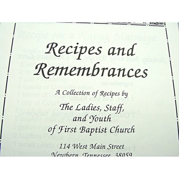 Recipes Remembrances Cookbook Spiral Bound Tennessee Church Recipe Collection - Picture 4 of 9